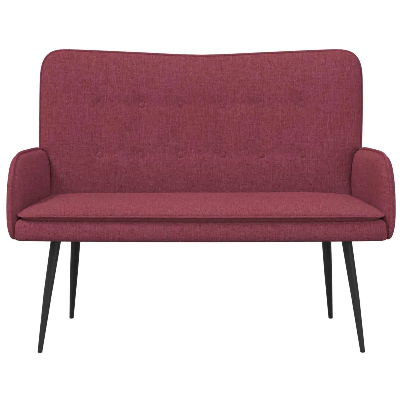 Dvitaškė sofa Vyno raudona 115 x 61 x 87 cm Audinys