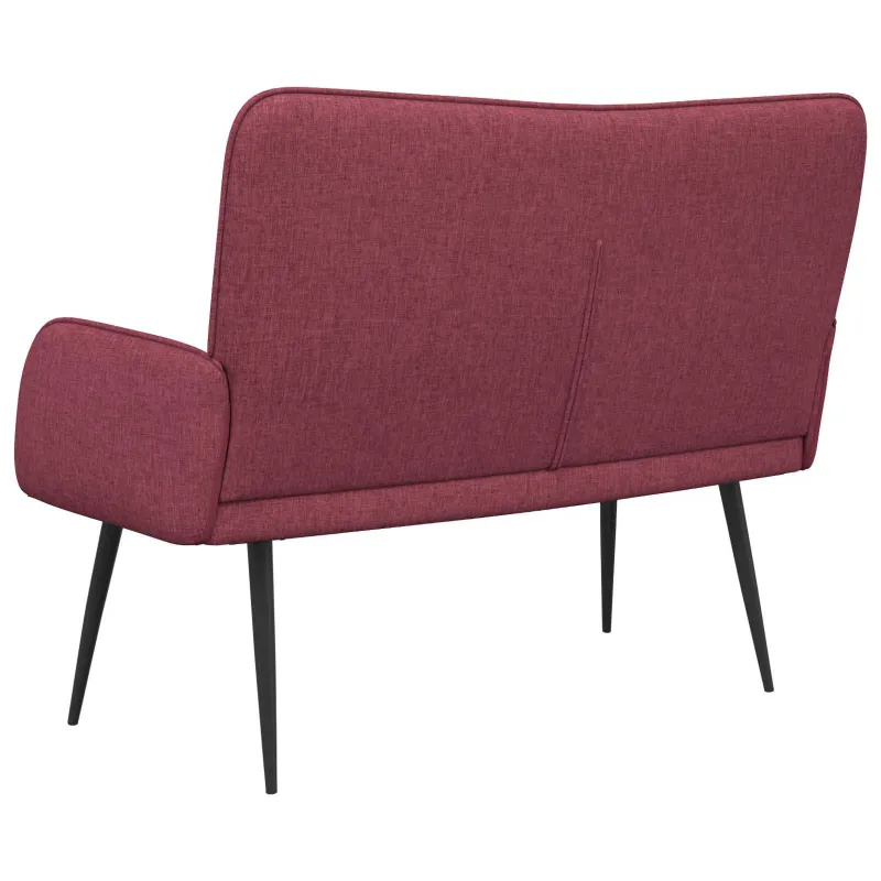 Dvitaškė sofa Vyno raudona 115 x 61 x 87 cm Audinys