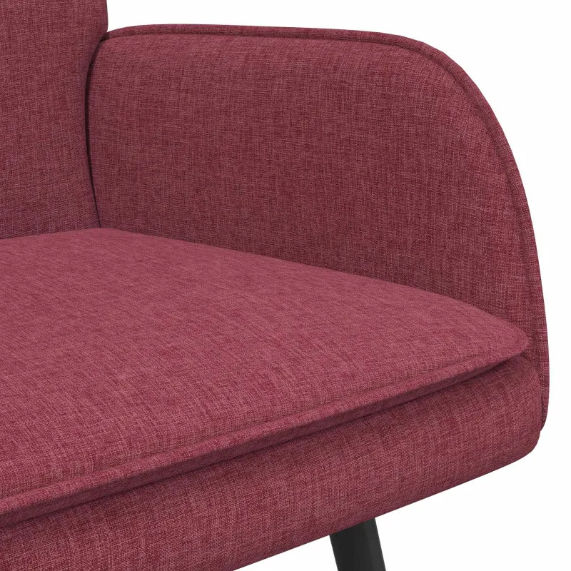 Dvitaškė sofa Vyno raudona 115 x 61 x 87 cm Audinys