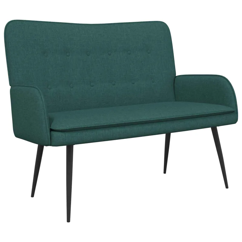 Dvitaškė sofa Tamsiai žalia 115 x 61 x 87 cm Audinys