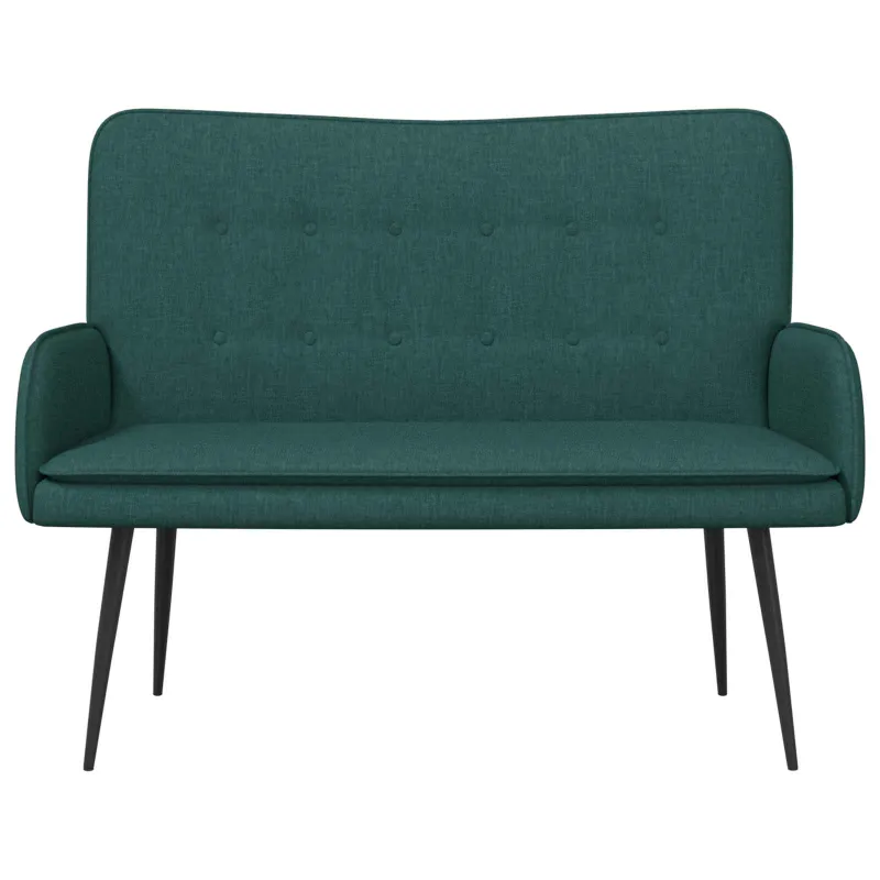 Dvitaškė sofa Tamsiai žalia 115 x 61 x 87 cm Audinys
