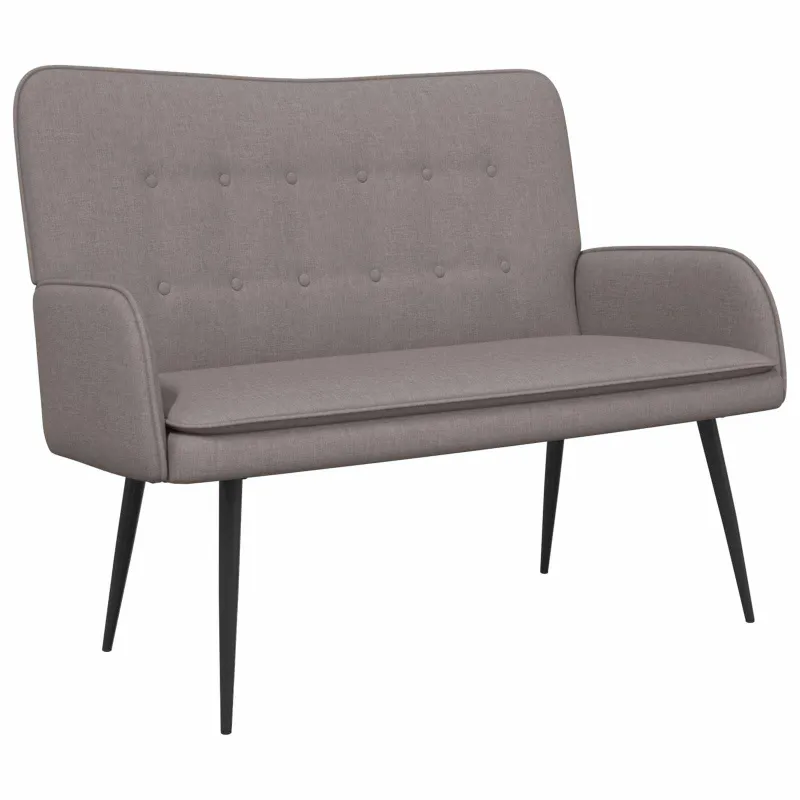 Dvitaškė sofa Taupe 115 x 61 x 87 cm Audinys