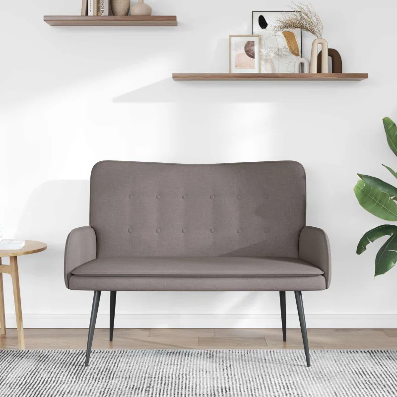Dvitaškė sofa Taupe 115 x 61 x 87 cm Audinys