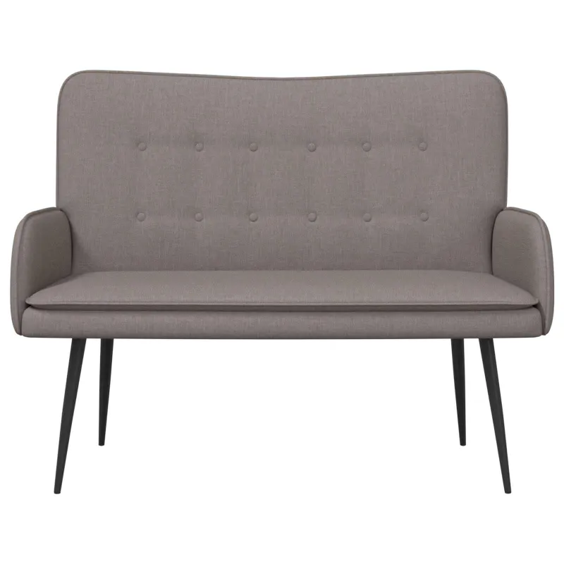 Dvitaškė sofa Taupe 115 x 61 x 87 cm Audinys
