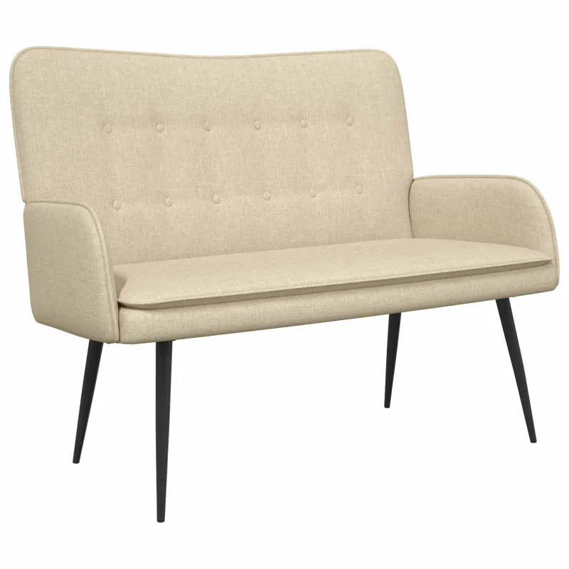 Dvitaškė sofa Kreminė 115 x 61 x 87 cm Audinys