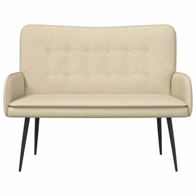 Dvitaškė sofa Kreminė 115 x 61 x 87 cm Audinys