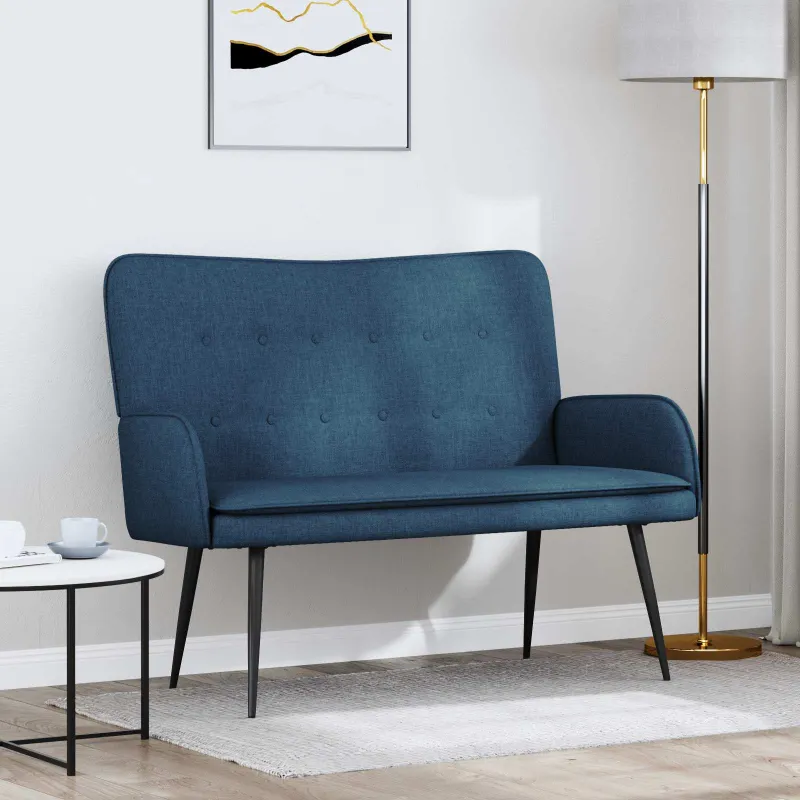 Dvitaškė sofa Mėlyna 115 x 61 x 87 cm Audinys