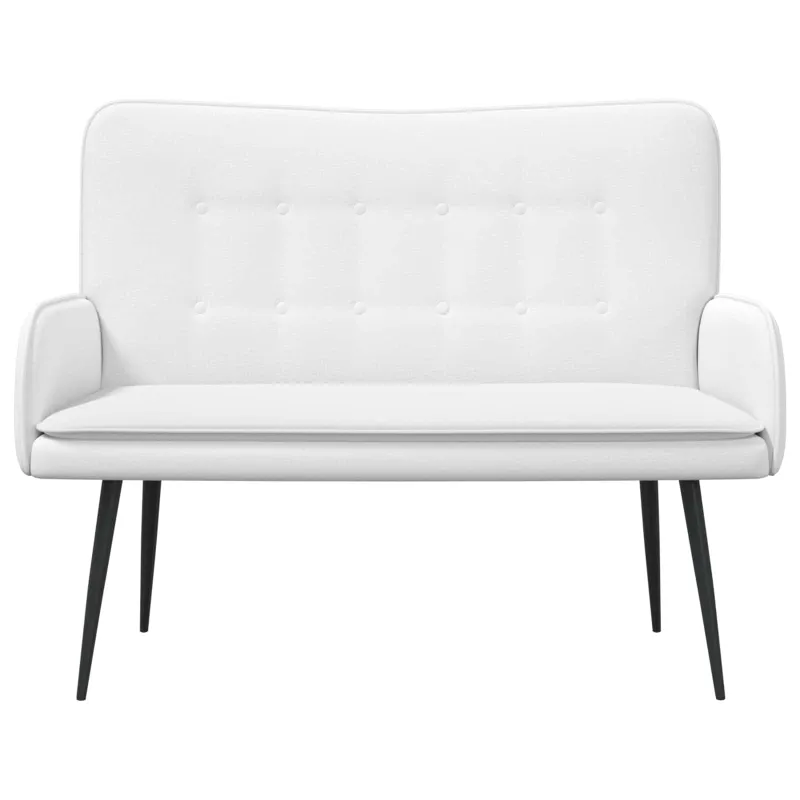 Dvitaškė sofa Balta 115 x 61 x 87 cm Audinys