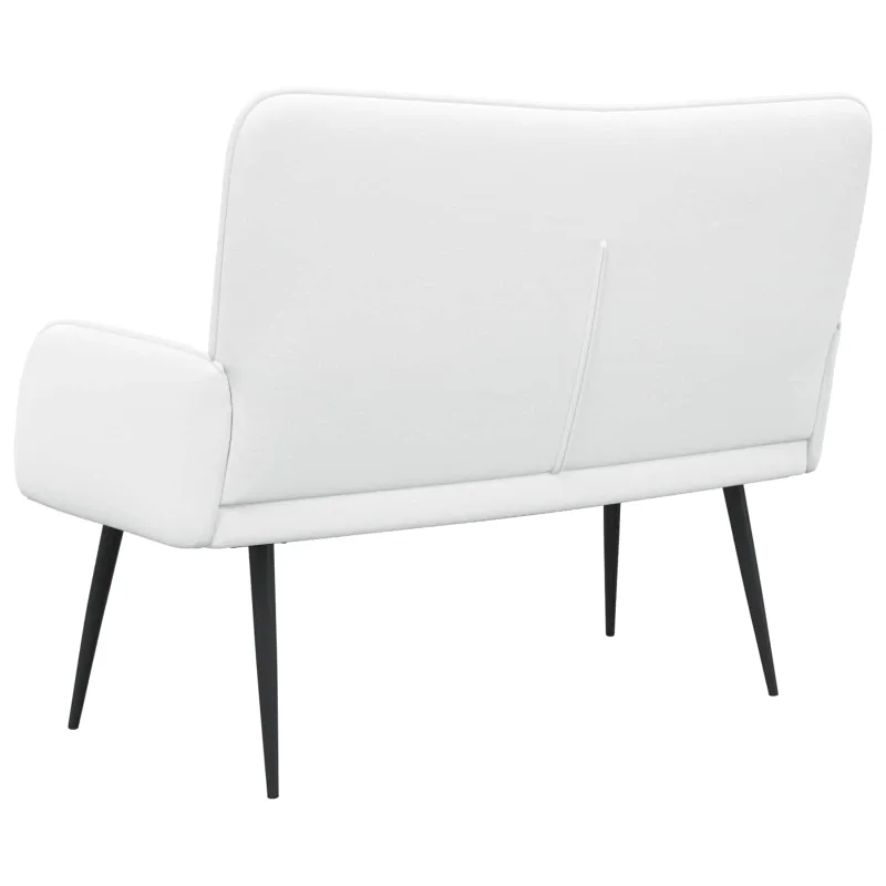 Dvitaškė sofa Balta 115 x 61 x 87 cm Audinys