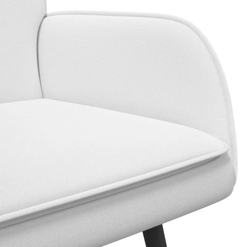 Dvitaškė sofa Balta 115 x 61 x 87 cm Audinys