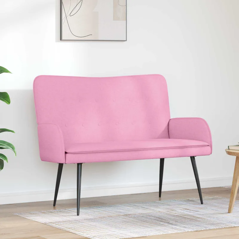 Dvitaškė sofa Rožinė 115 x 61 x 87 cm Audinys