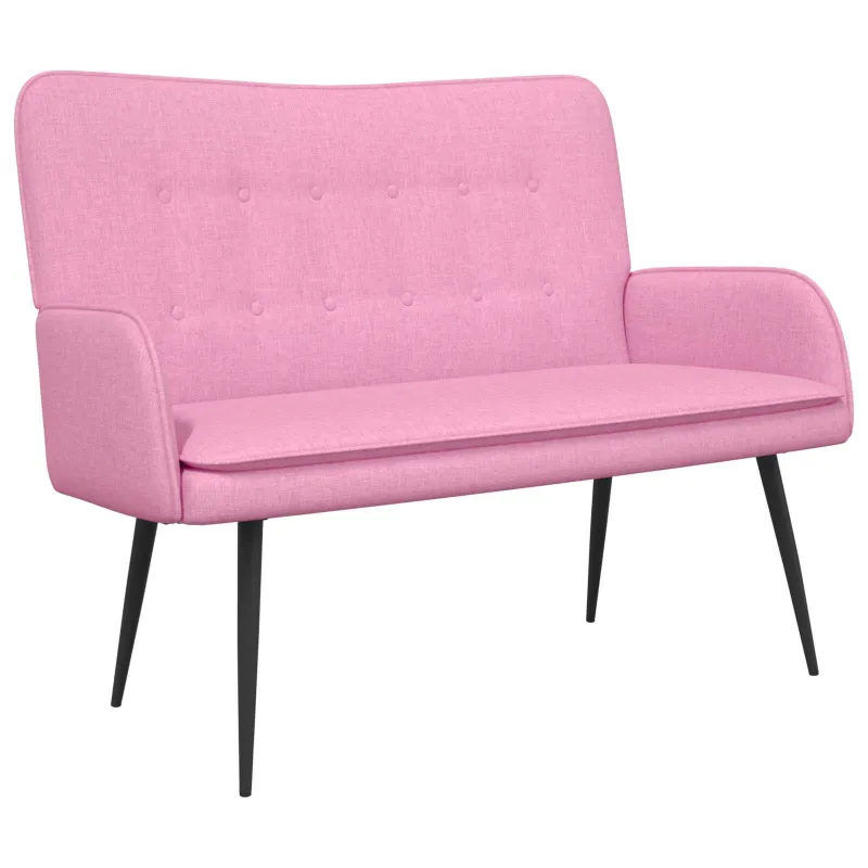 Dvitaškė sofa Rožinė 115 x 61 x 87 cm Audinys