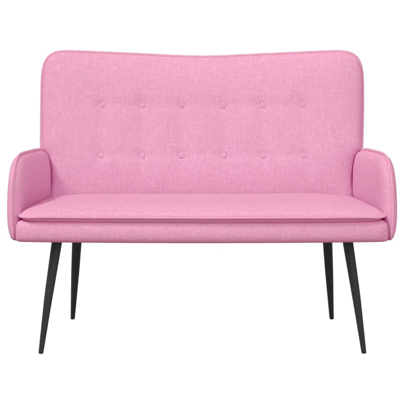 Dvitaškė sofa Rožinė 115 x 61 x 87 cm Audinys