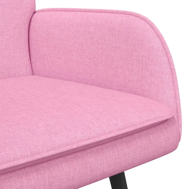 Dvitaškė sofa Rožinė 115 x 61 x 87 cm Audinys