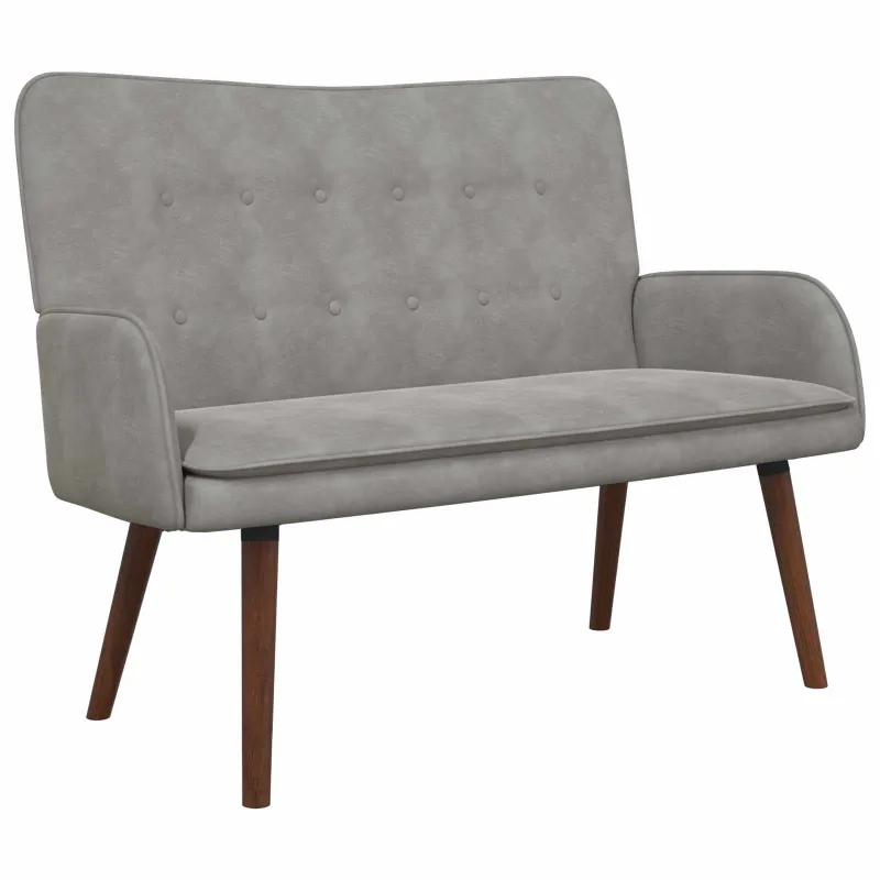 Dvitaškė sofa Šviesiai pilka 115 x 61 x 87 cm Aksomas