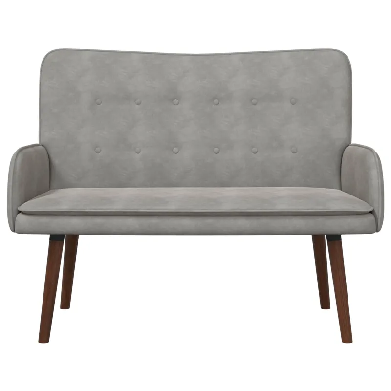 Dvitaškė sofa Šviesiai pilka 115 x 61 x 87 cm Aksomas