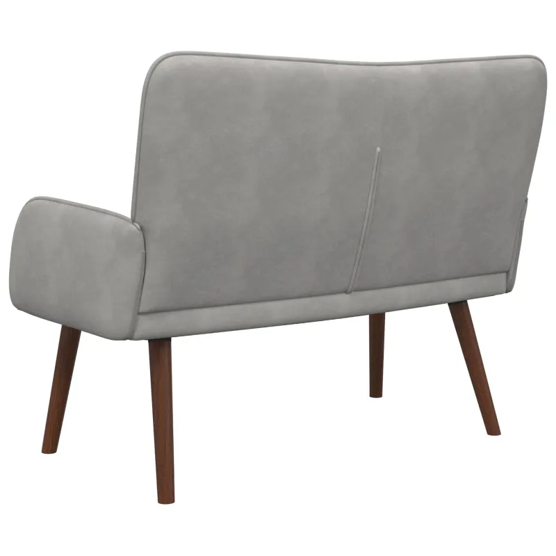 Dvitaškė sofa Šviesiai pilka 115 x 61 x 87 cm Aksomas