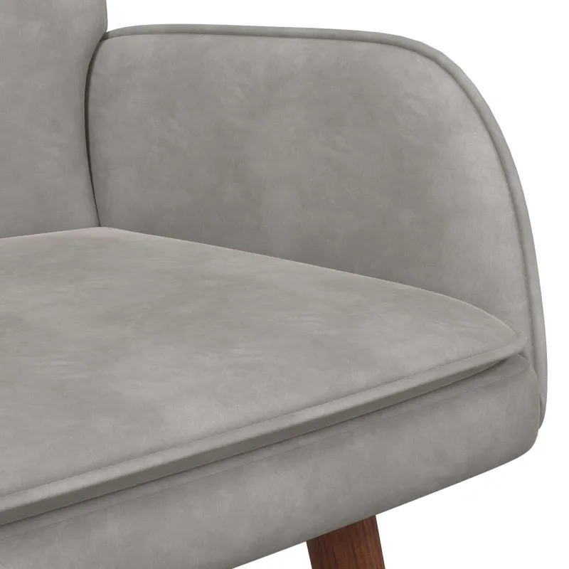 Dvitaškė sofa Šviesiai pilka 115 x 61 x 87 cm Aksomas