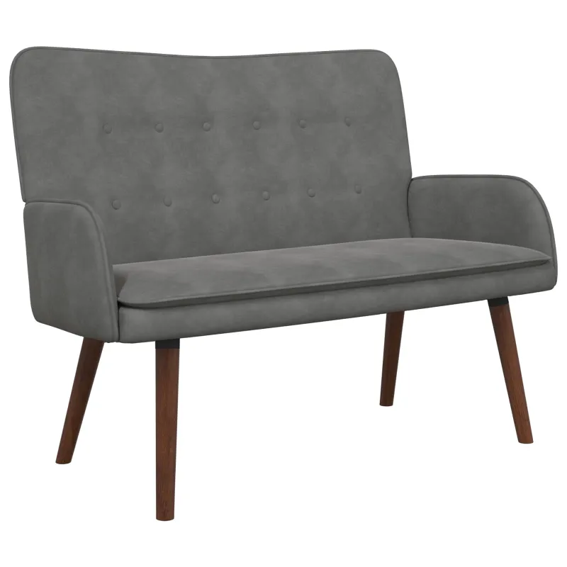 Dvitaškė sofa Tamsiai pilka 115 x 61 x 87 cm Aksomas