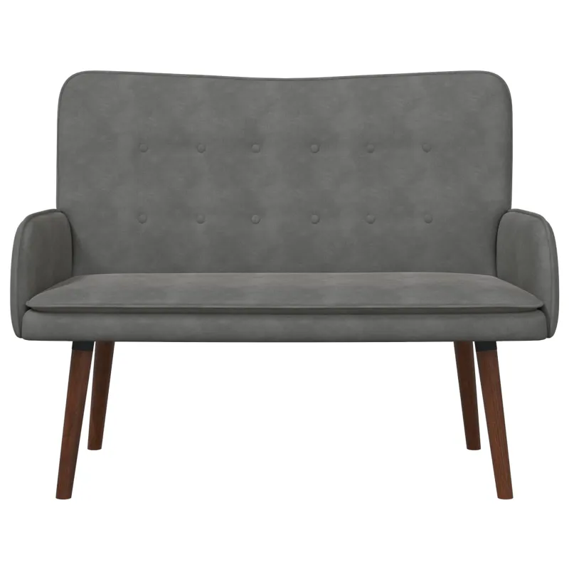 Dvitaškė sofa Tamsiai pilka 115 x 61 x 87 cm Aksomas