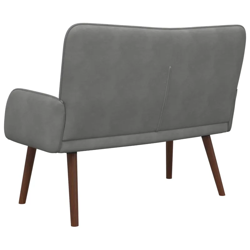 Dvitaškė sofa Tamsiai pilka 115 x 61 x 87 cm Aksomas