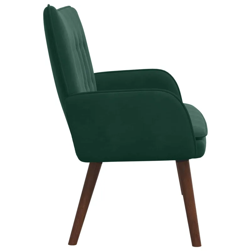 Dvitaškė sofa Tamsiai žalia 115 x 61 x 87 cm Aksomas