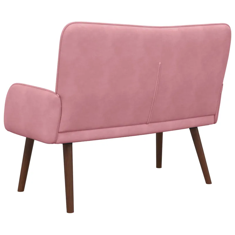 Dvitaškė sofa Rožinė 115 x 61 x 87 cm Aksomas