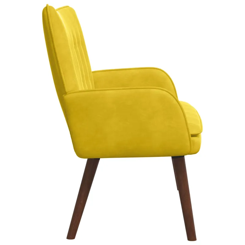 Dvitaškė sofa Geltona 115 x 61 x 87 cm Aksomas