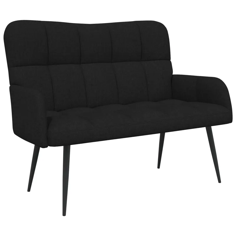 Dvitaškė sofa Juoda 115 x 61 x 87 cm Audinys