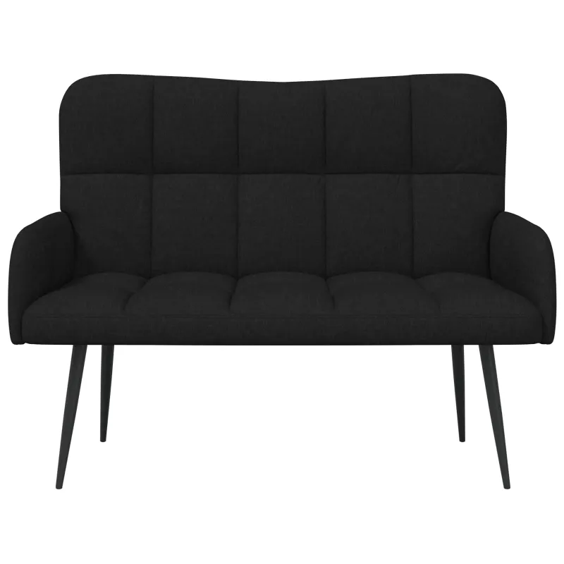 Dvitaškė sofa Juoda 115 x 61 x 87 cm Audinys