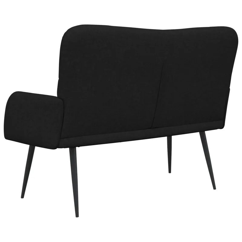 Dvitaškė sofa Juoda 115 x 61 x 87 cm Audinys