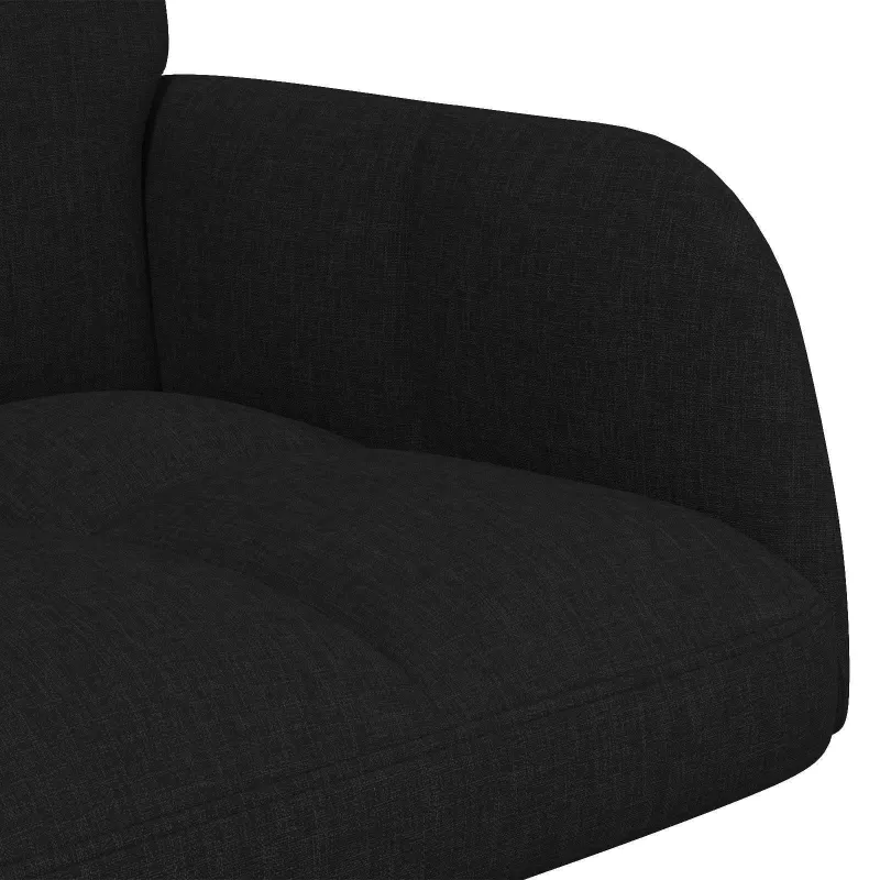 Dvitaškė sofa Juoda 115 x 61 x 87 cm Audinys