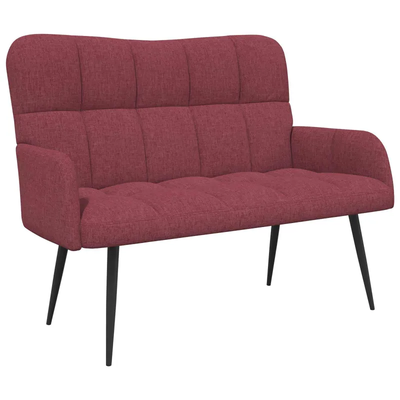 Dvitaškė sofa Vyno raudona 115 x 61 x 87 cm Audinys