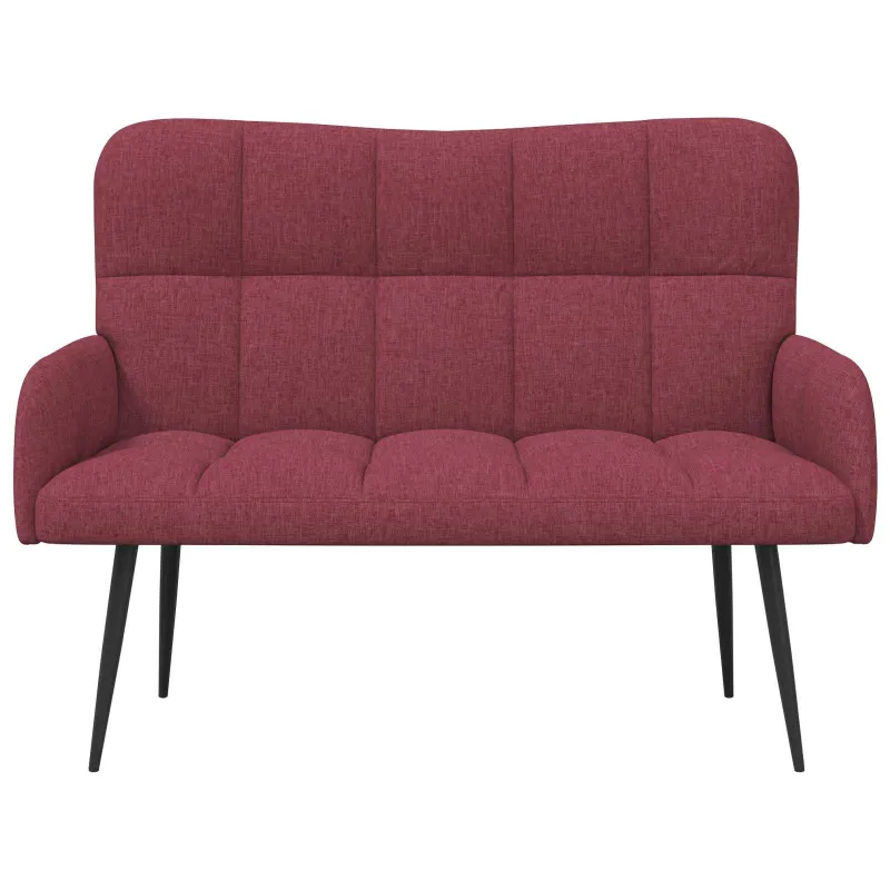 Dvitaškė sofa Vyno raudona 115 x 61 x 87 cm Audinys