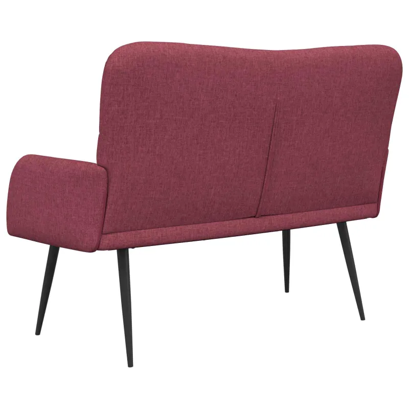 Dvitaškė sofa Vyno raudona 115 x 61 x 87 cm Audinys
