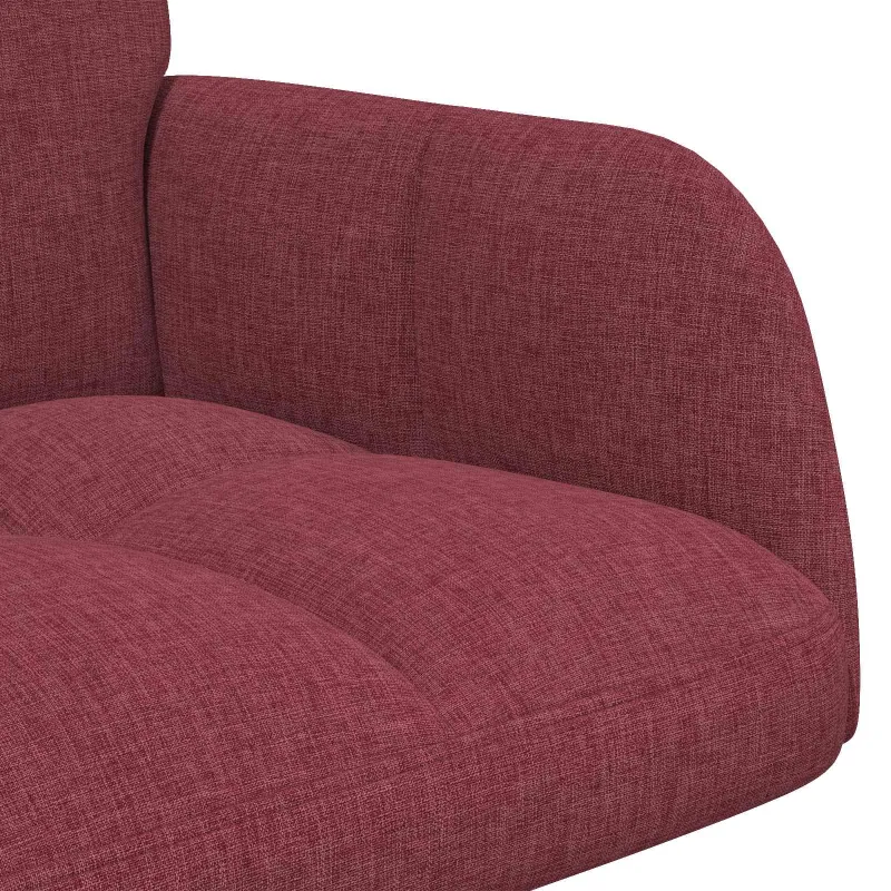 Dvitaškė sofa Vyno raudona 115 x 61 x 87 cm Audinys