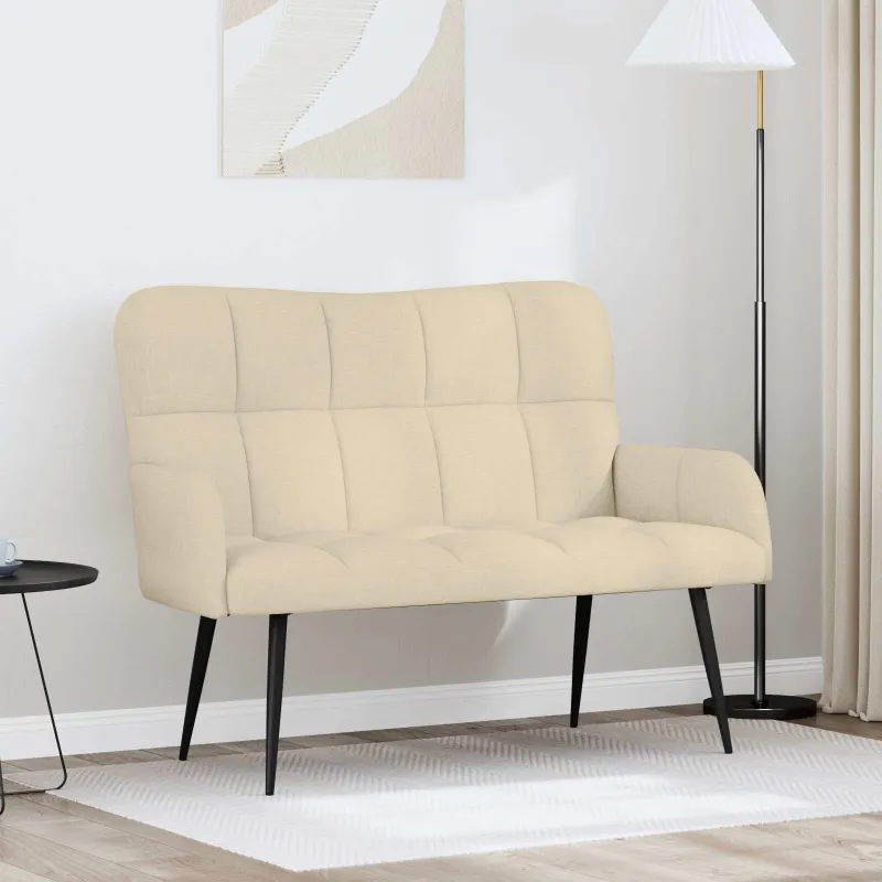 Dvitaškė sofa Kreminė 115 x 61 x 87 cm Audinys