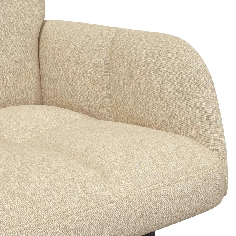 Dvitaškė sofa Kreminė 115 x 61 x 87 cm Audinys