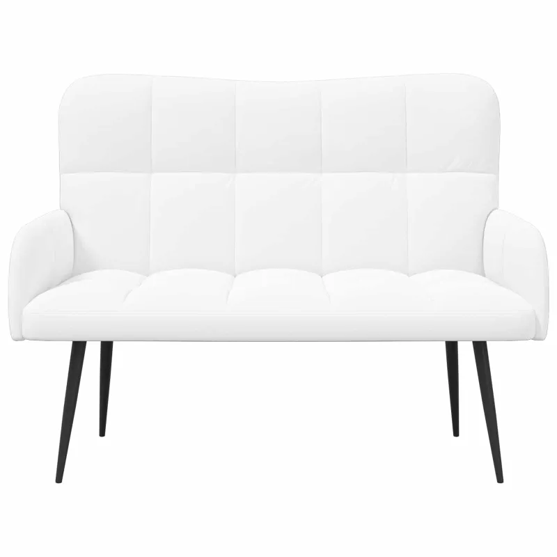 Dvitaškė sofa Balta 115 x 61 x 87 cm Audinys