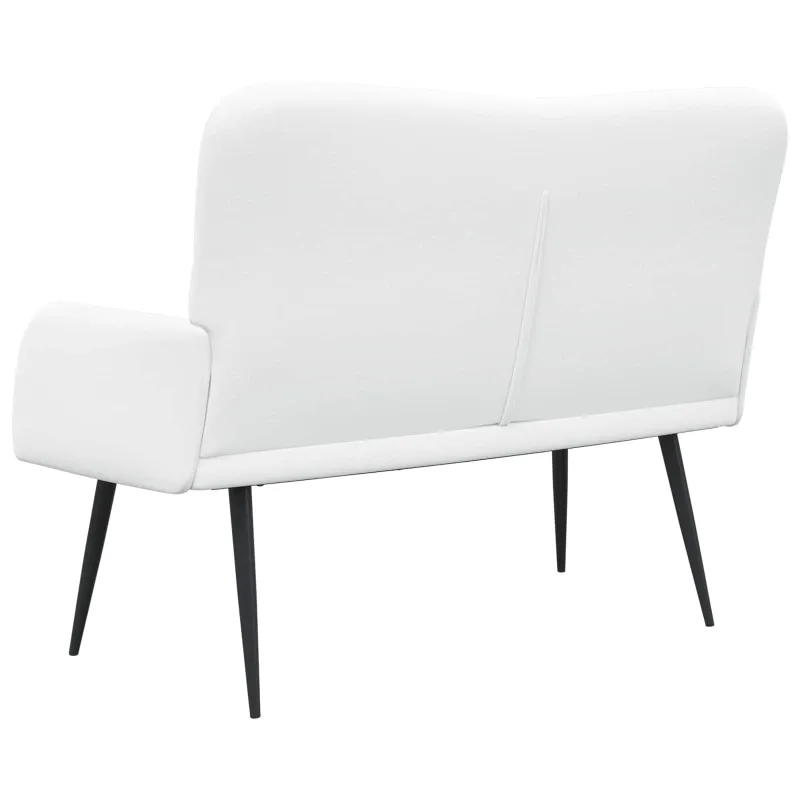 Dvitaškė sofa Balta 115 x 61 x 87 cm Audinys