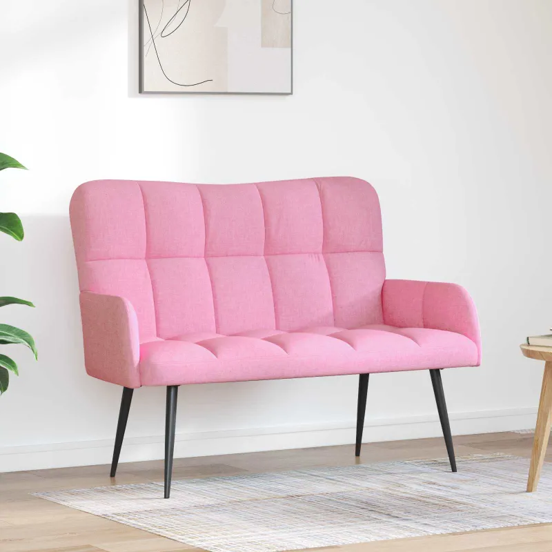 Dvitaškė sofa Rožinė 115 x 61 x 87 cm Audinys