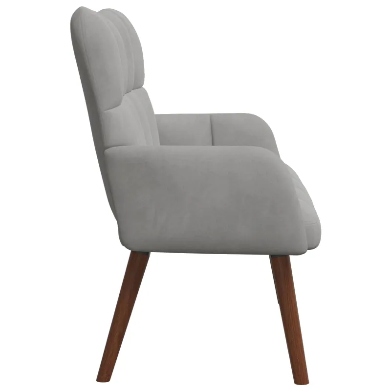 Dvitaškė sofa Šviesiai pilka 115 x 61 x 87 cm Aksomas