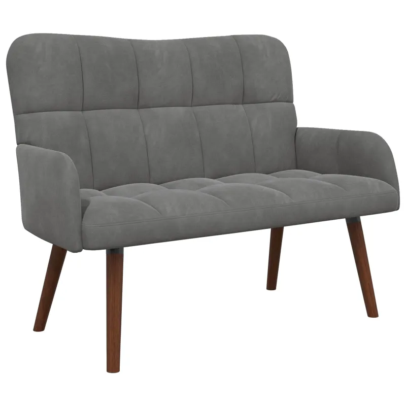Dvitaškė sofa Tamsiai pilka 115 x 61 x 87 cm Aksomas