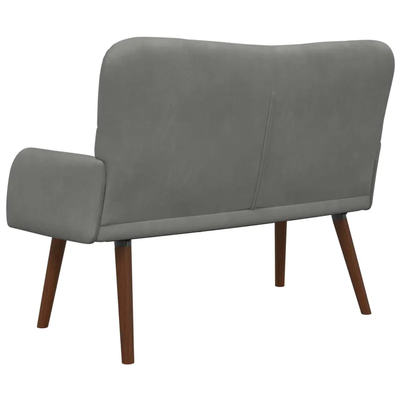 Dvitaškė sofa Tamsiai pilka 115 x 61 x 87 cm Aksomas