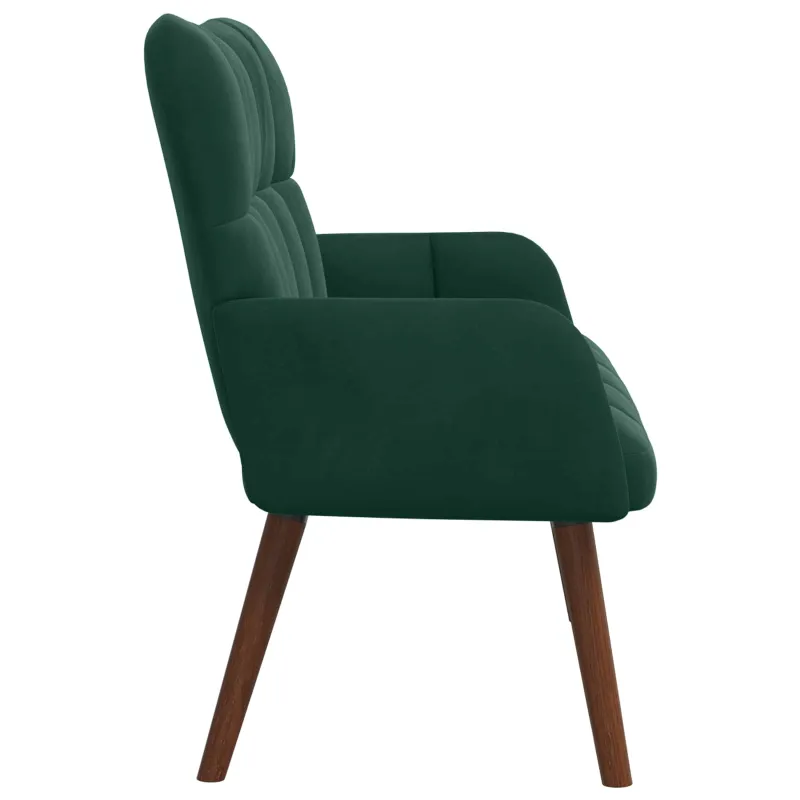 Dvitaškė sofa Tamsiai žalia 115 x 61 x 87 cm Aksomas