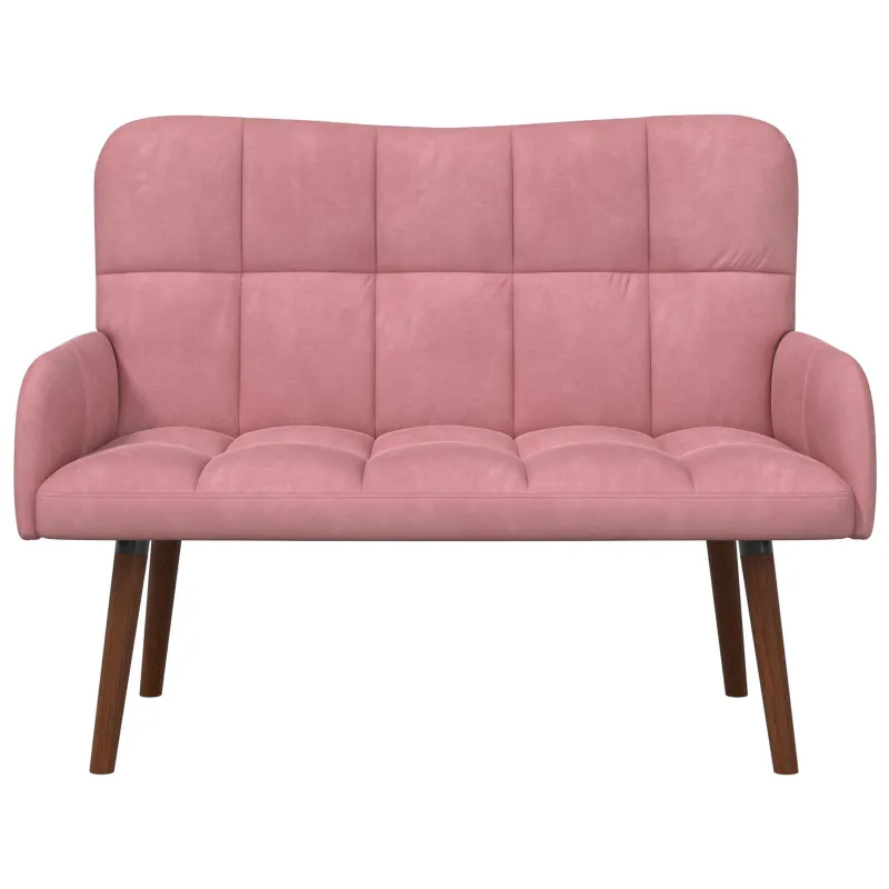 Dvitaškė sofa Rožinė 115 x 61 x 87 cm Aksomas