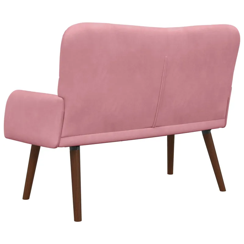 Dvitaškė sofa Rožinė 115 x 61 x 87 cm Aksomas