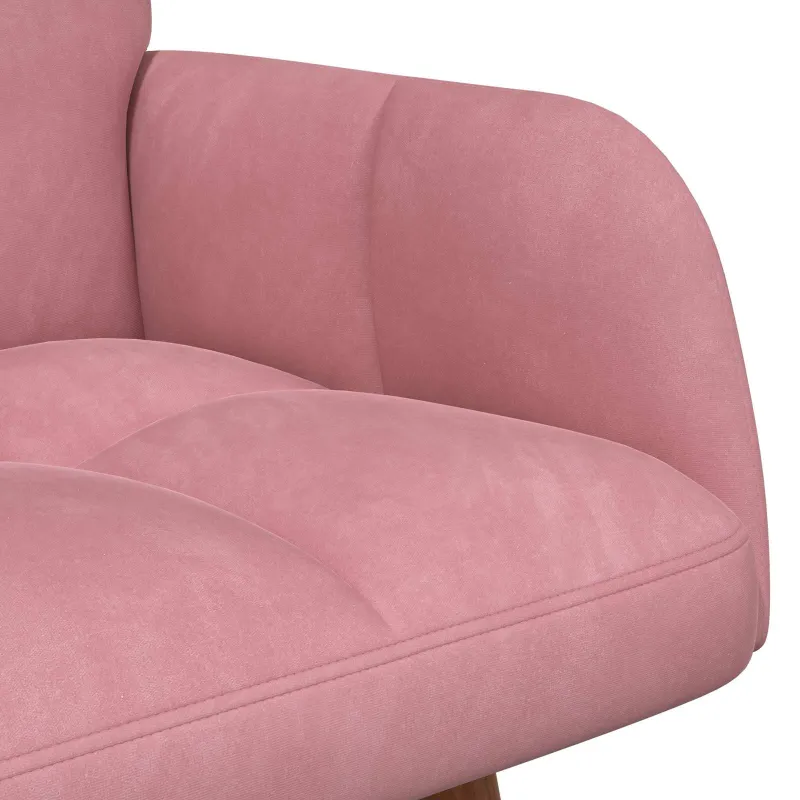 Dvitaškė sofa Rožinė 115 x 61 x 87 cm Aksomas