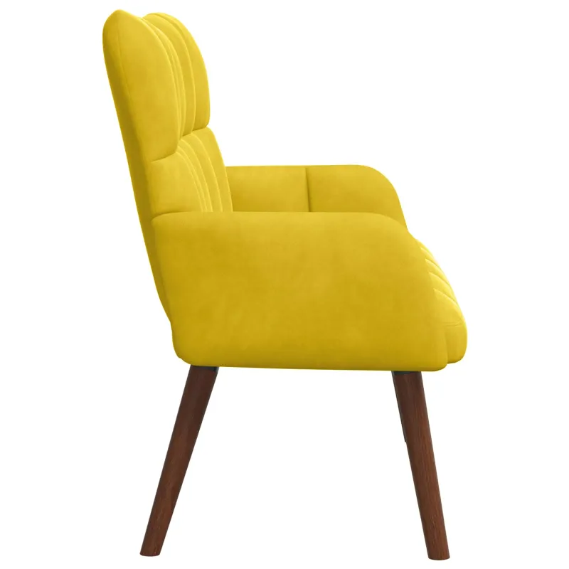 Dvitaškė sofa Geltona 115 x 61 x 87 cm Aksomas