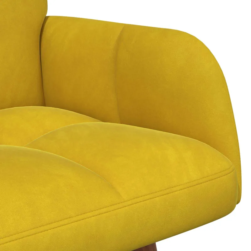Dvitaškė sofa Geltona 115 x 61 x 87 cm Aksomas